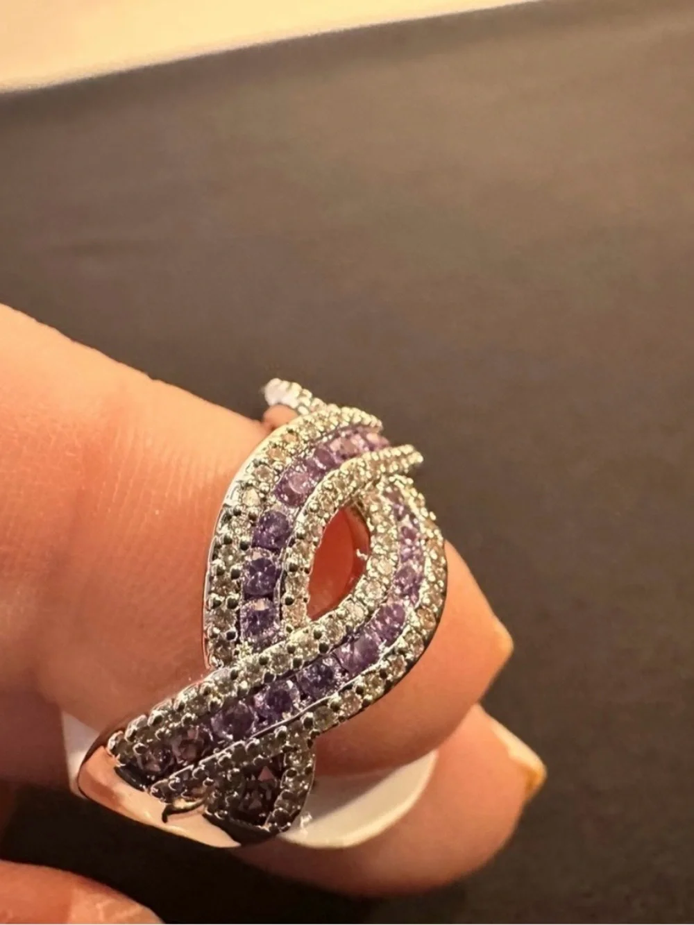 Bomb Party Purple Ring Bundle | 3 Rings | NWT | Rhodium Plated | Size 8